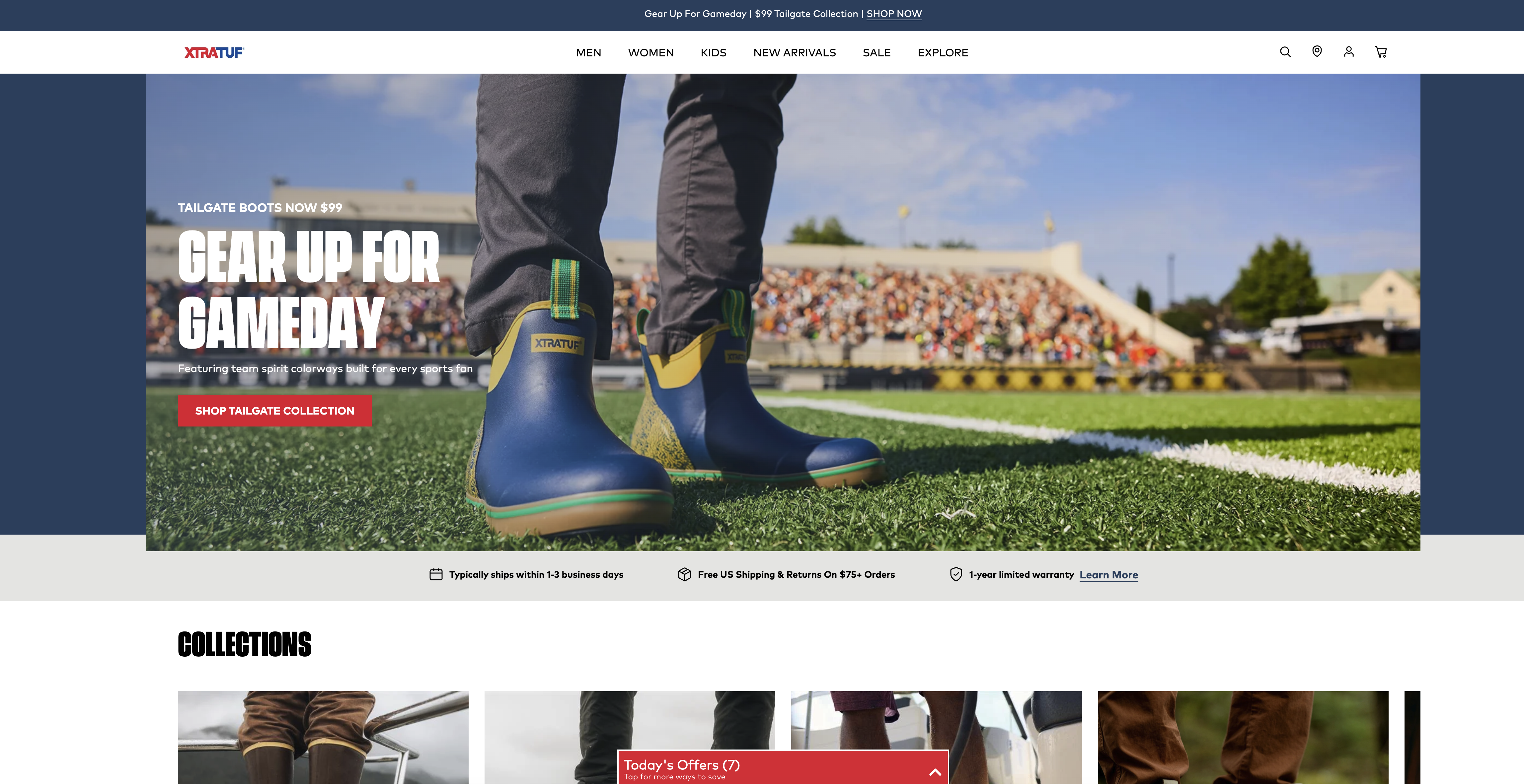 Screenshot of the Xtratuf website