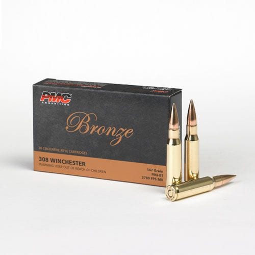PMC Bronze 308 Winchester 147 Gr FMJ ammunition box