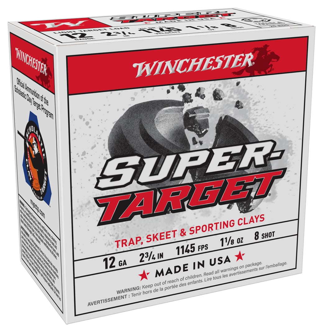 Winchester Super Target 12 Ga 2.75" 1-1/8 oz #8 ammunition box