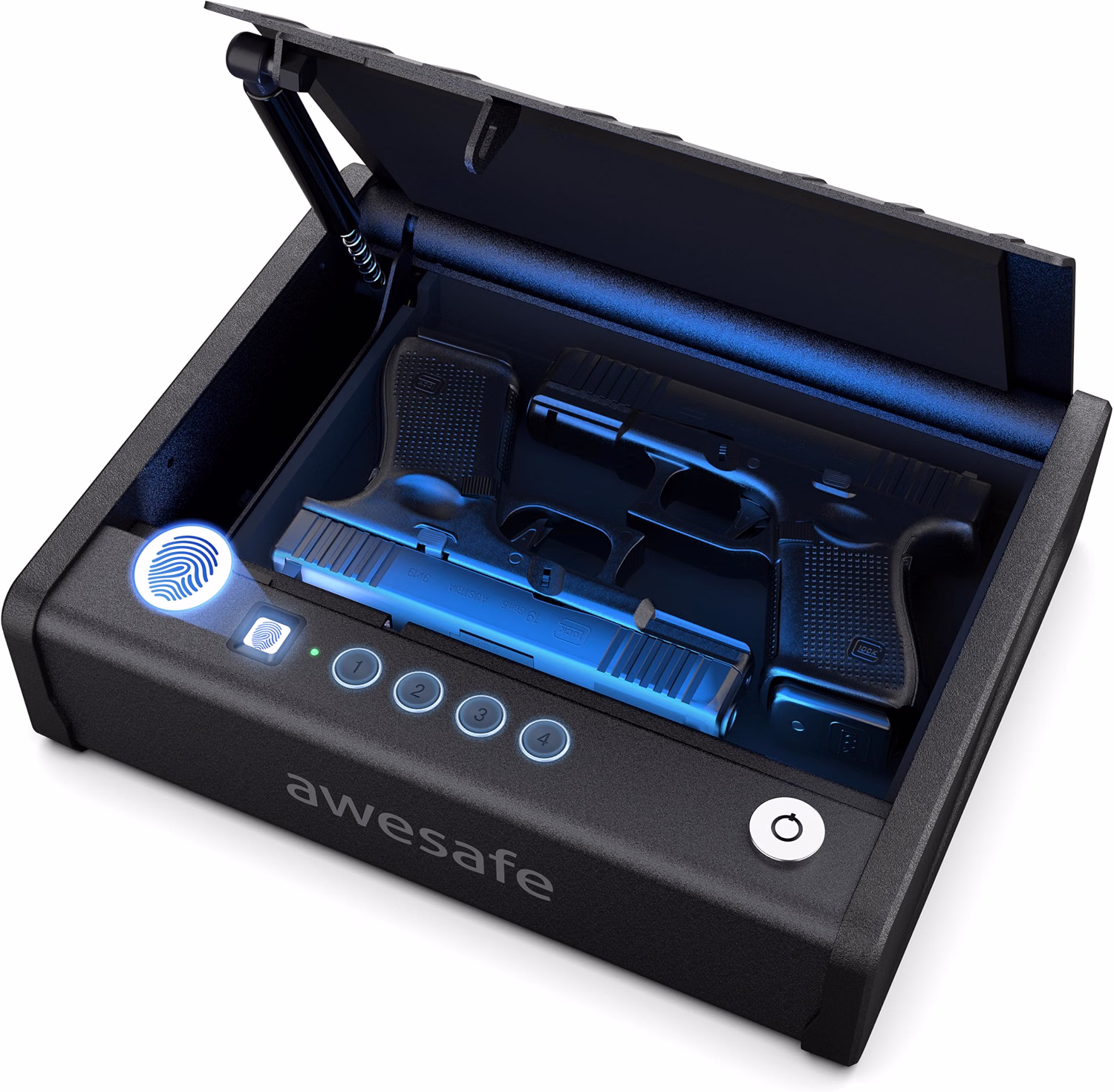 https://link.amazon/B03lmLNzN awesafe Biometric Gun Safe, Pistol Safe with Fingerprint Digital PIN Key