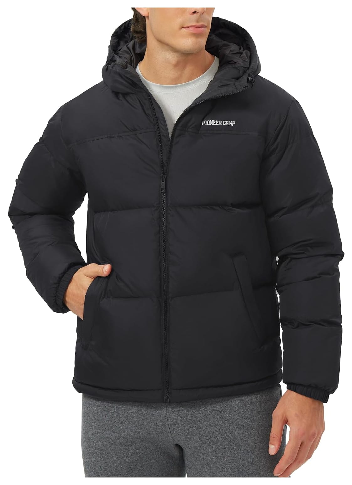 Pioneer Camp 700 fill hooded down puffer jacket