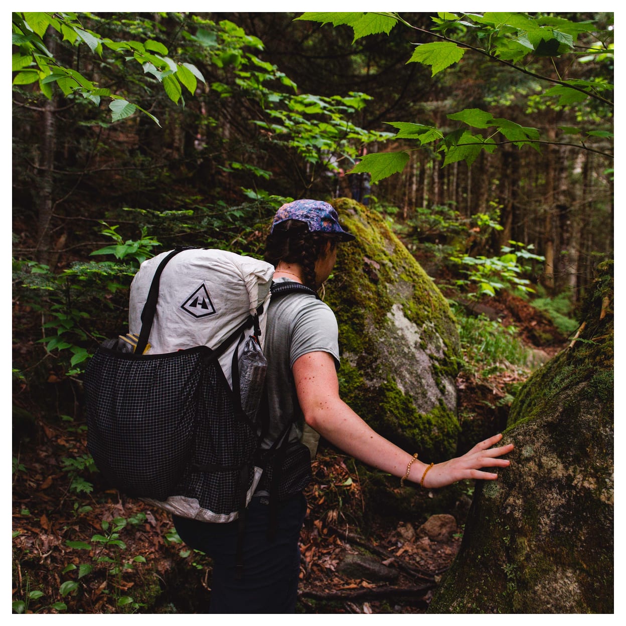 Hiker carrying the Hyperlite Mountain Gear Southwest backpack