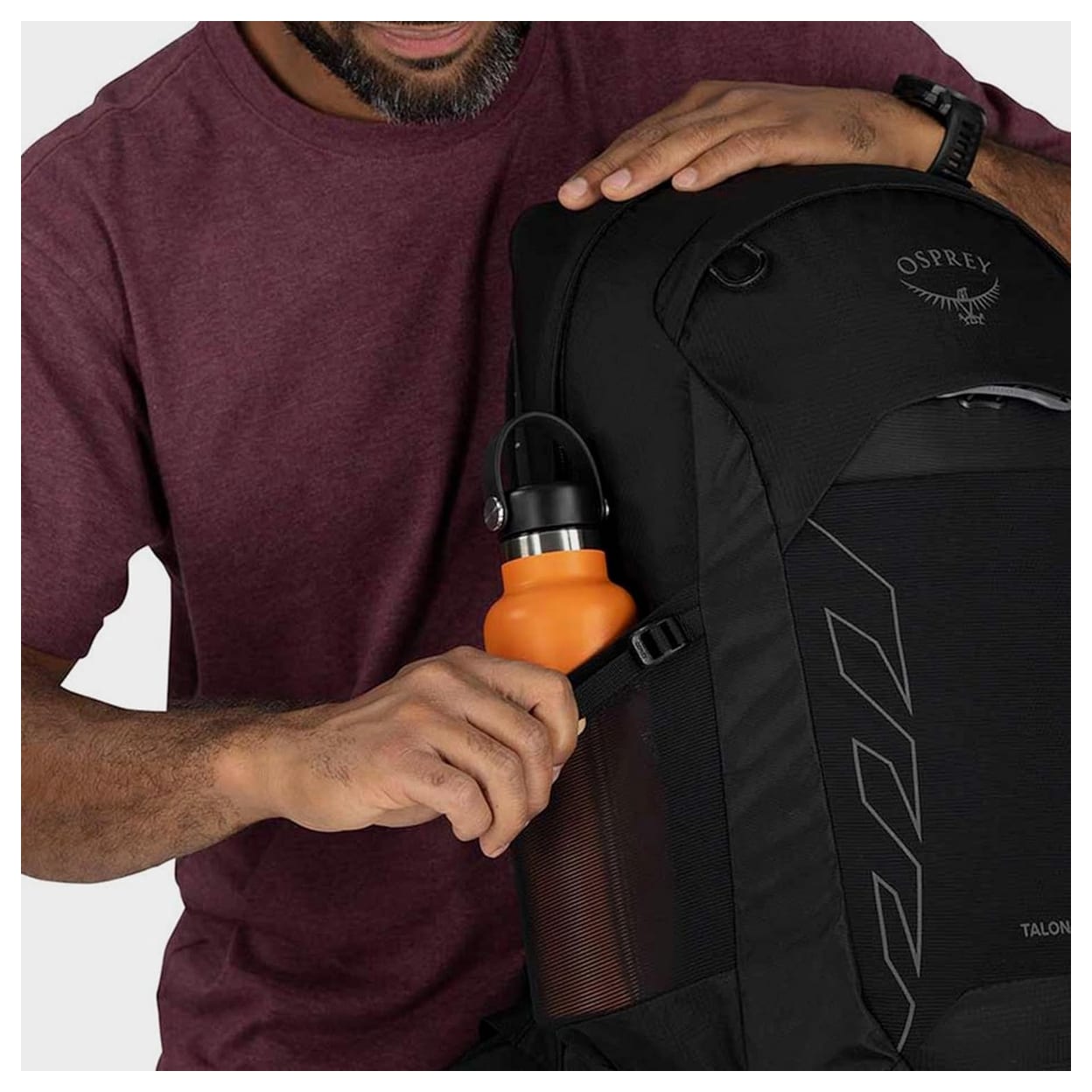 Osprey Talon 22 side pocket and hipbelt