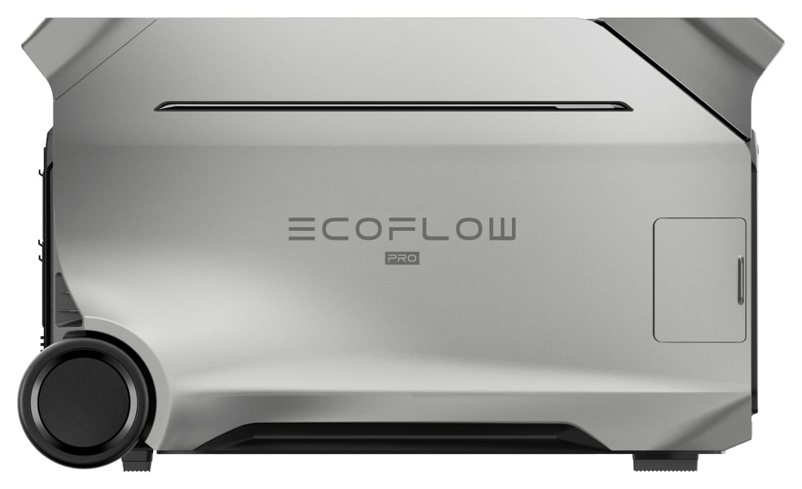 EcoFlow DELTA Pro 3 side view showing wheels and handle