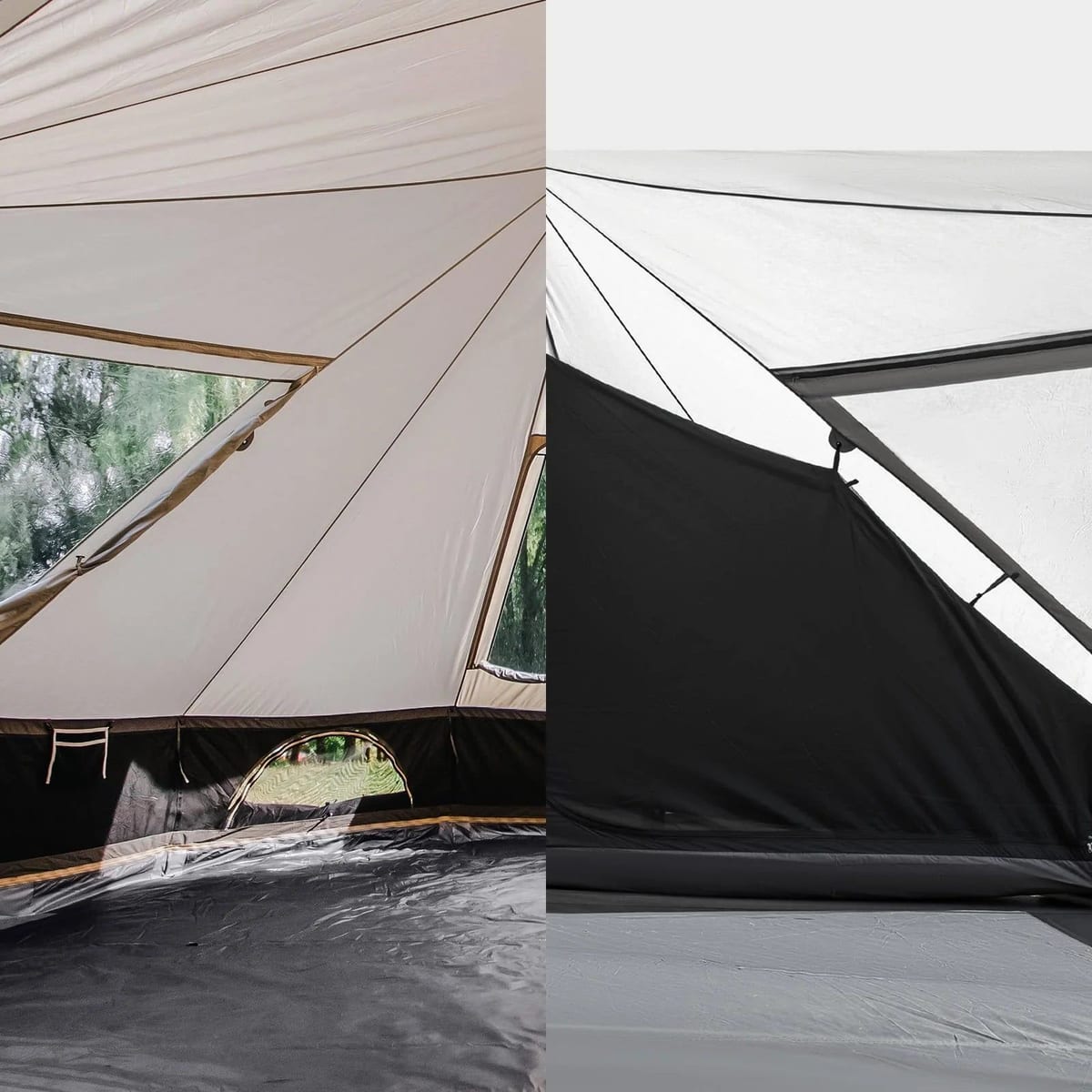 KingCamp Khan Villa inner tent installed as a private bedroom