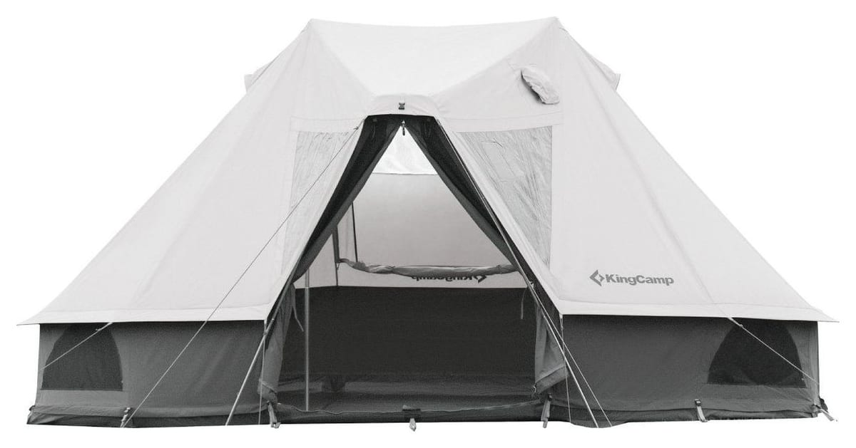 KingCamp KHAN VILLA 4-Season 4-6 Person Bell Tent, luxury canvas glamping tent