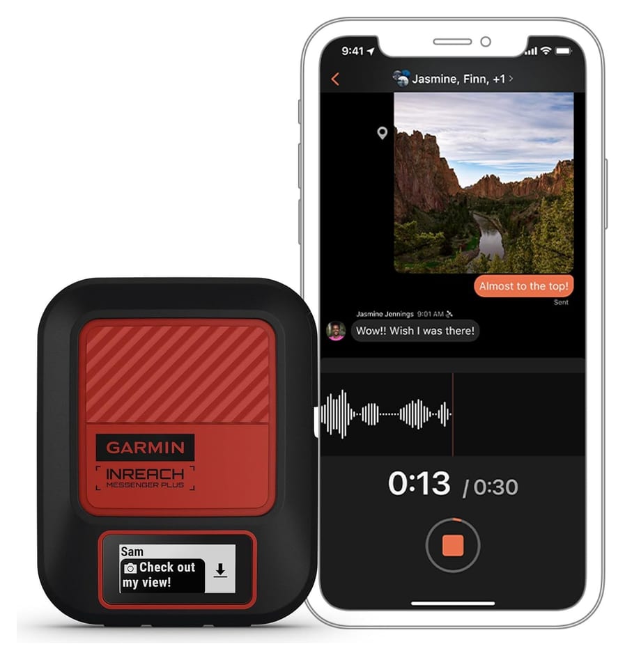 Garmin inReach Messenger Plus — two-way satellite messenger + photo/voice for hunters, 2026