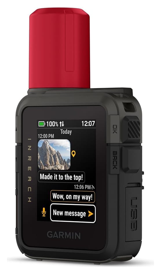 Garmin inReach Mini 3 Plus — two-way satellite communicator + photo/voice for hunters, 2026