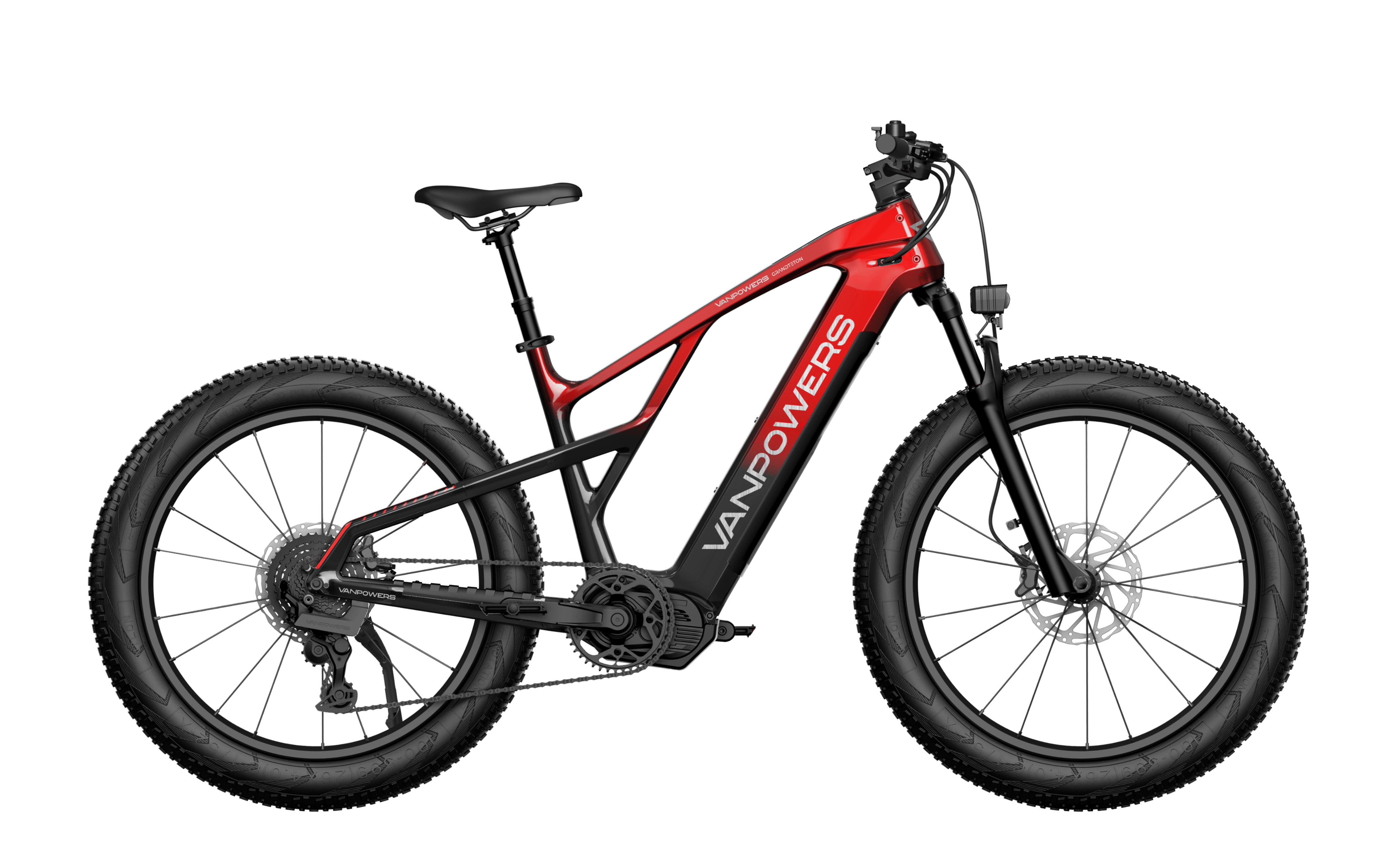 Vanpowers GrandTeton Ultra mid-drive fat-tire e-bike on a mountain trail