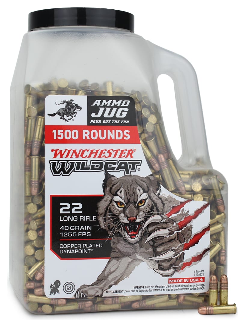 Winchester Wildcat .22 LR 40 Gr Copper Plated DynaPoint Jug 22LR ammo