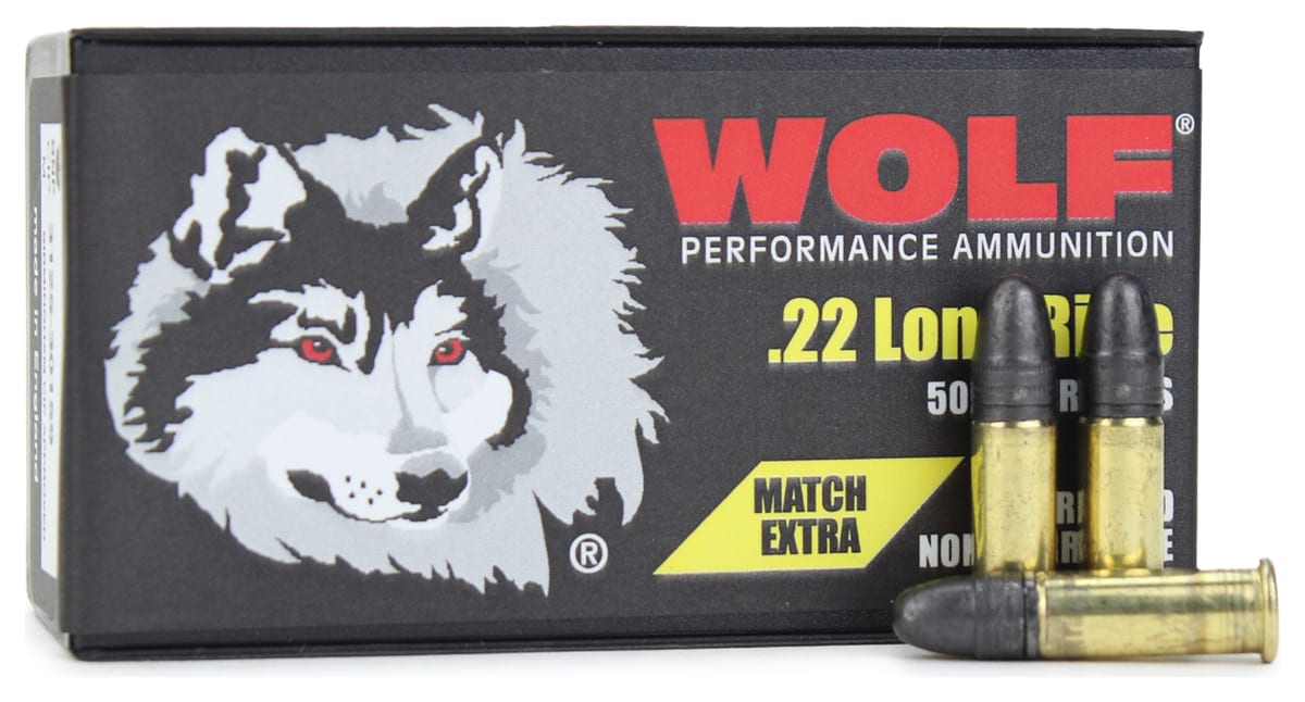 Wolf Match Extra .22 LR 40 Gr Solid 22LR ammo
