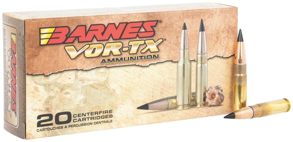 Barnes VOR-TX 300 Blackout 120 Grain TAC-TX Boat Tail ammo