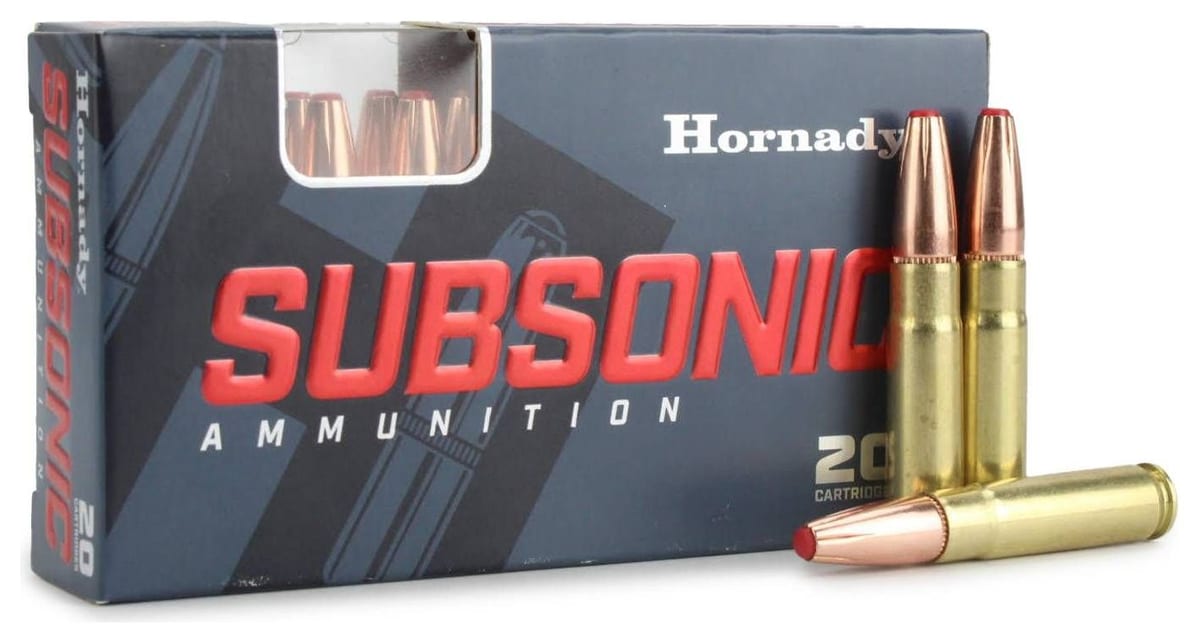 Hornady Subsonic 300 Blackout 190 Gr Sub-X ammo