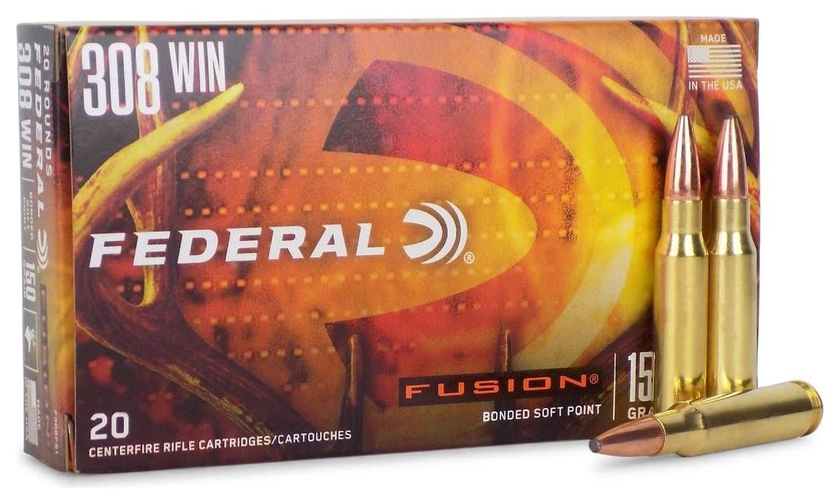 Federal Fusion 308 Win 150 Gr Bonded Soft Point ammo
