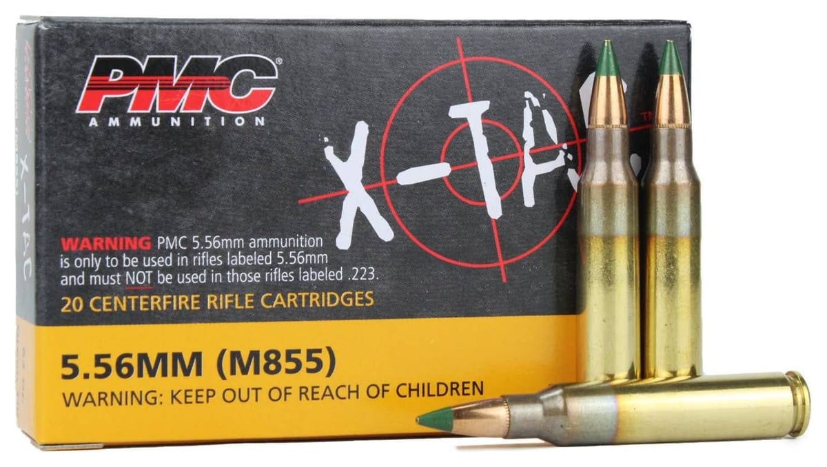 PMC X-TAC 5.56 NATO 62 Grain Green Tip LAP (M855) ammo