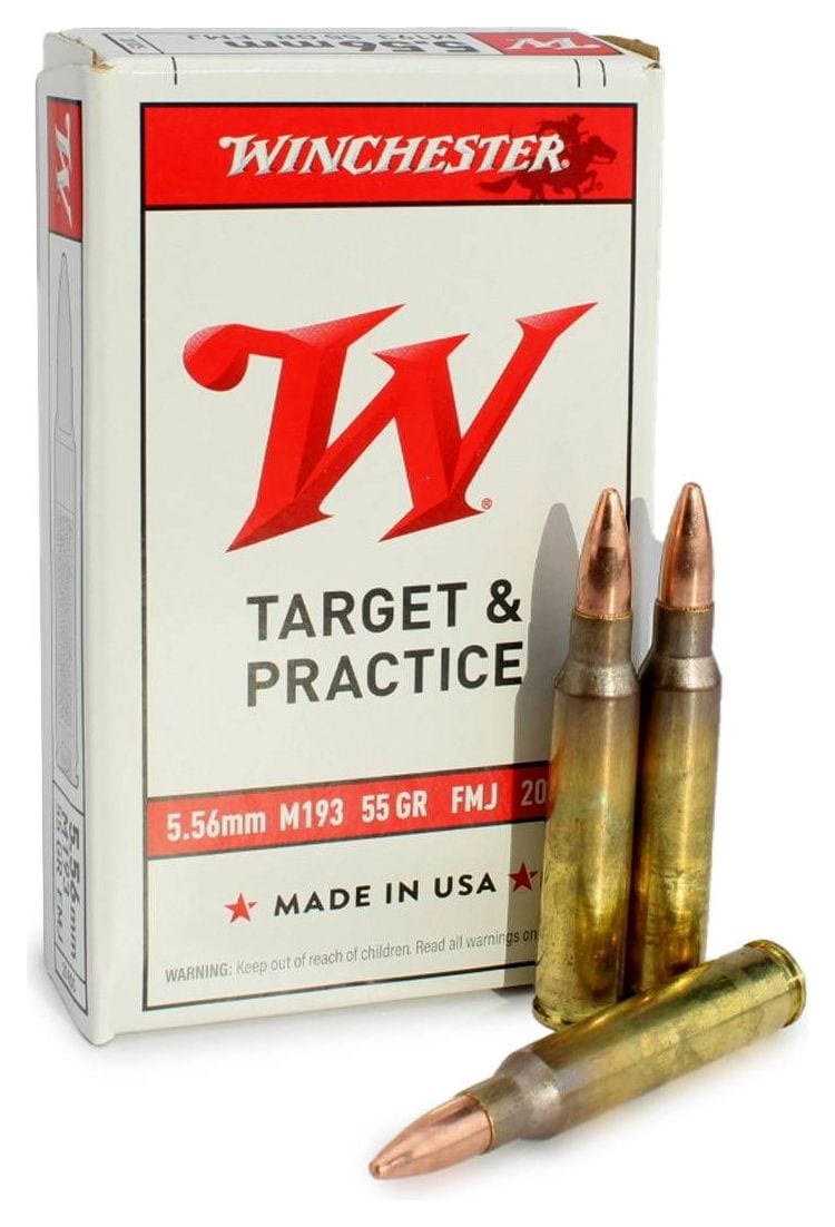 Winchester Lake City 5.56 55 Grain M193 FMJ (WM193K) ammo