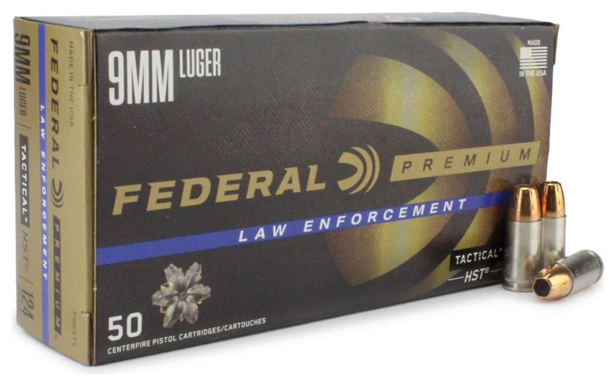 Federal Premium HST 9mm 124 Gr JHP 9mm ammo