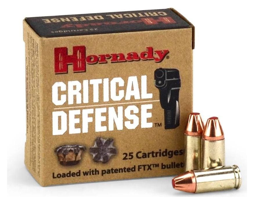 Hornady Critical Defense 9mm 115 Gr FTX 9mm ammo