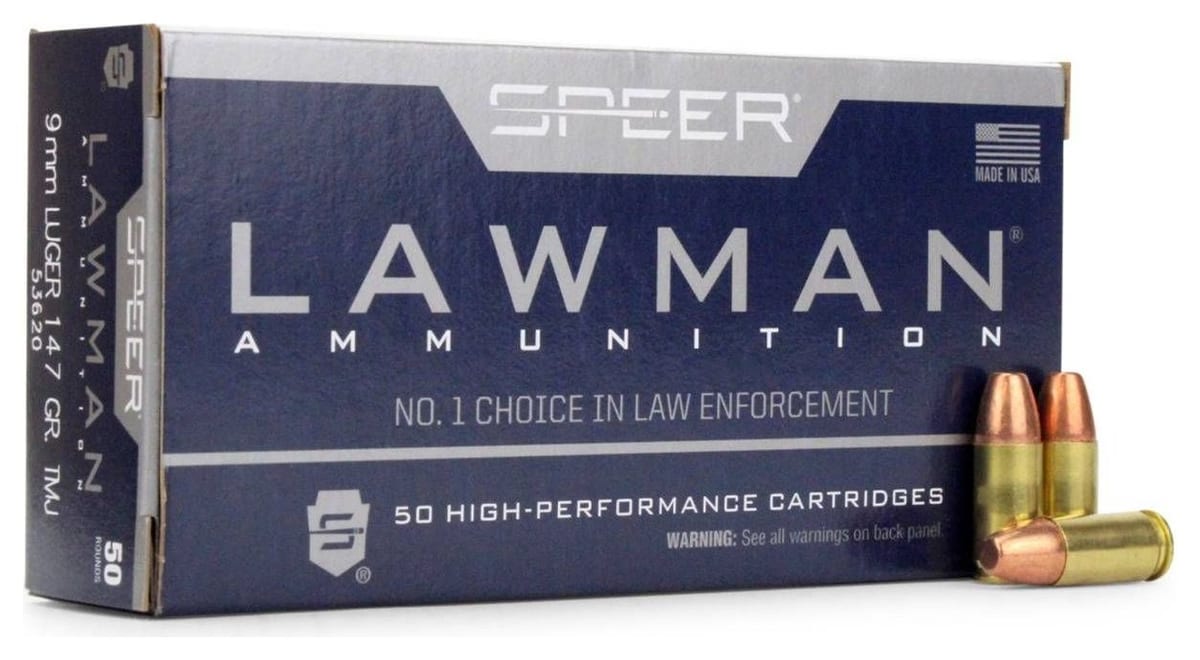 Speer Lawman 9mm 147 Gr TMJ 9mm ammo