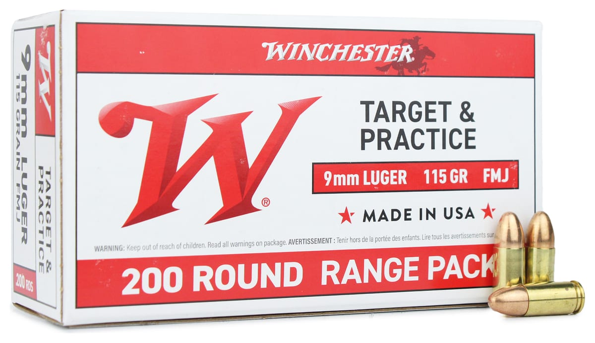 Winchester USA 9mm 115 Gr FMJ (USA9W) 9mm ammo
