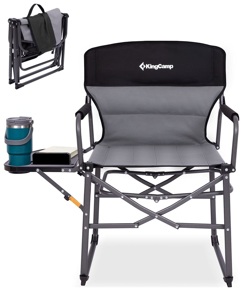 KingCamp Oversized Director Chair with Side Table camping chair