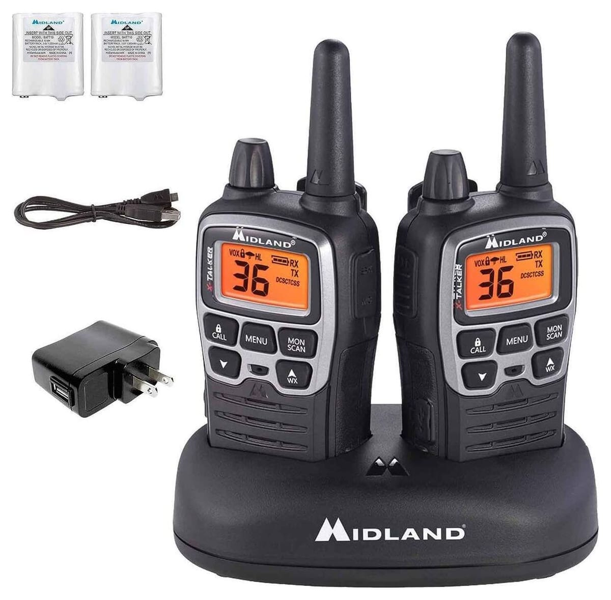 Midland X-Talker T71VP3 FRS walkie talkies 2-pack with charger