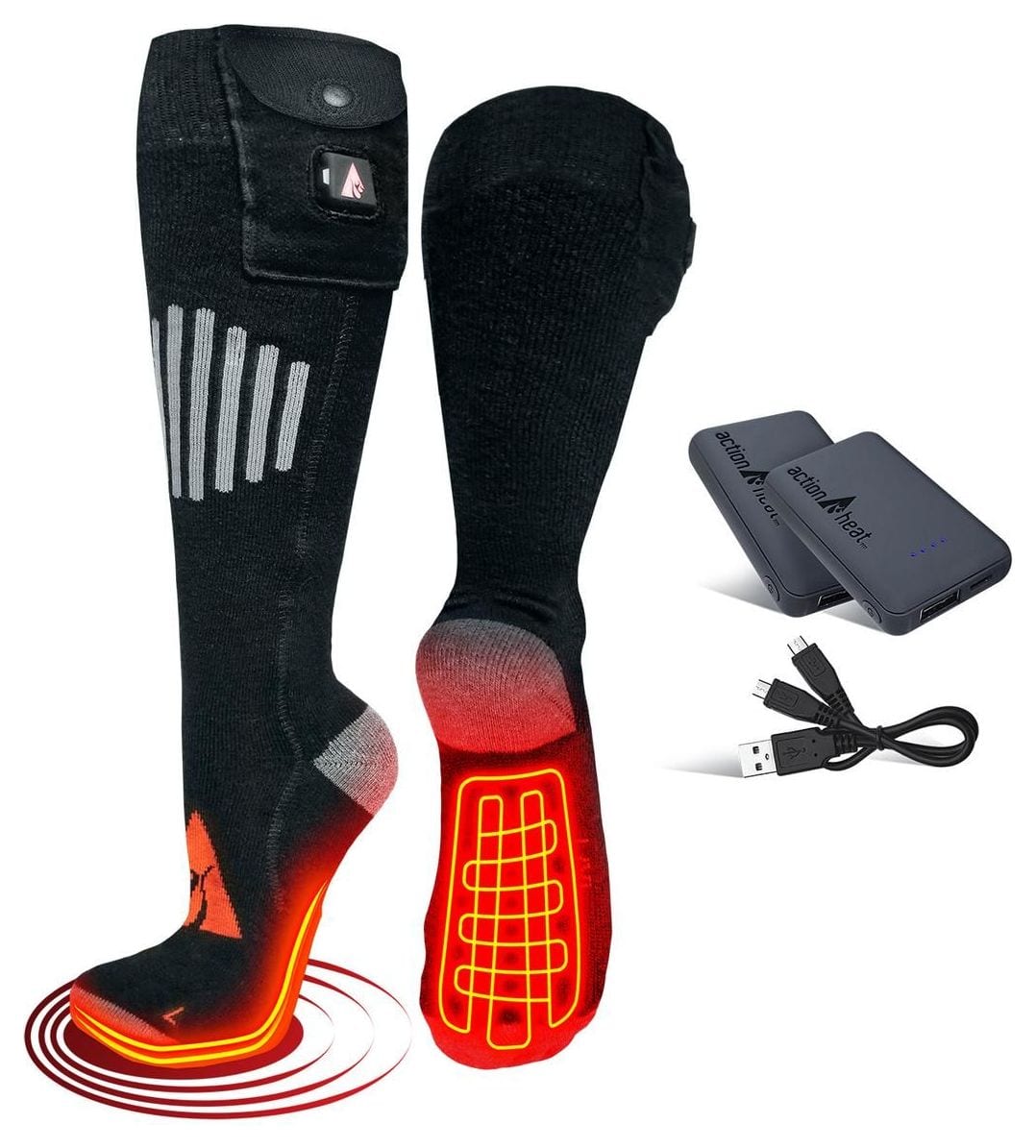 ActionHeat 5V Wool Battery Heated Socks