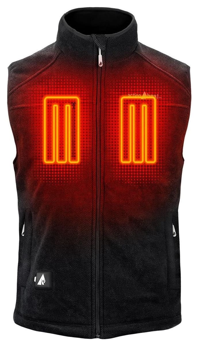 ActionHeat 5V Men's Performance Fleece Battery Heated Vest heated vest