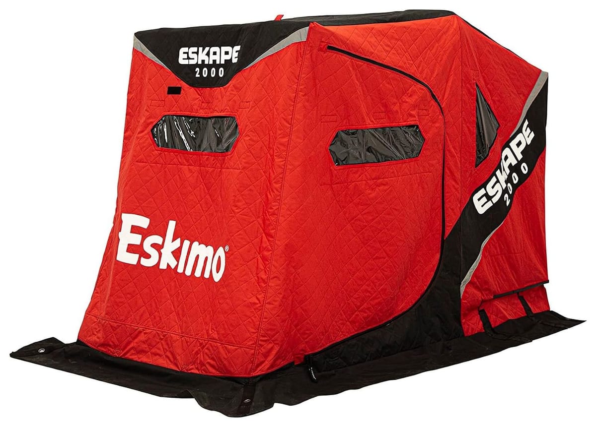 Eskimo Eskape 2000 Flip-Style Sled Ice Fishing Shelter