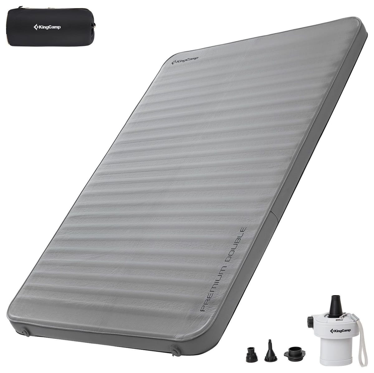 KingCamp PREMIUM DOUBLE Self-Inflating Sleeping Pad with Pump