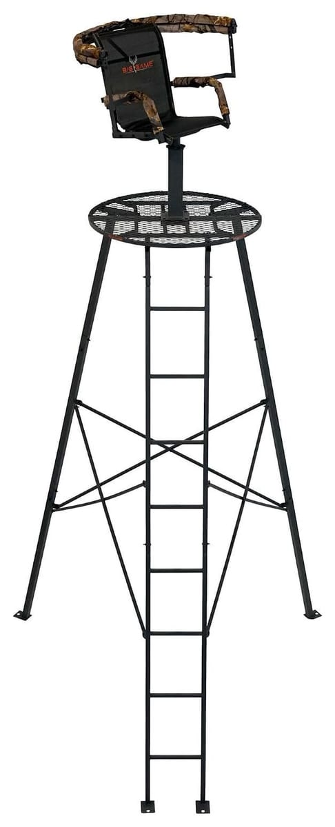 Big Game The Apex Tripod Treestand, 13 ft tall, rated 300 lb