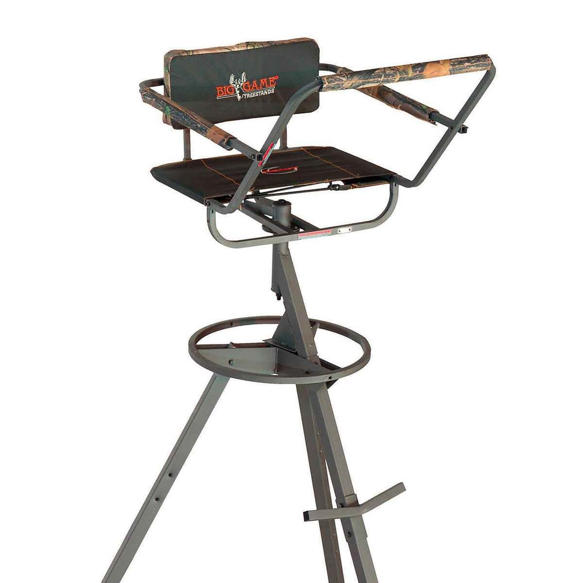 Big Game Pursuit tripod stand seat and shooting rail