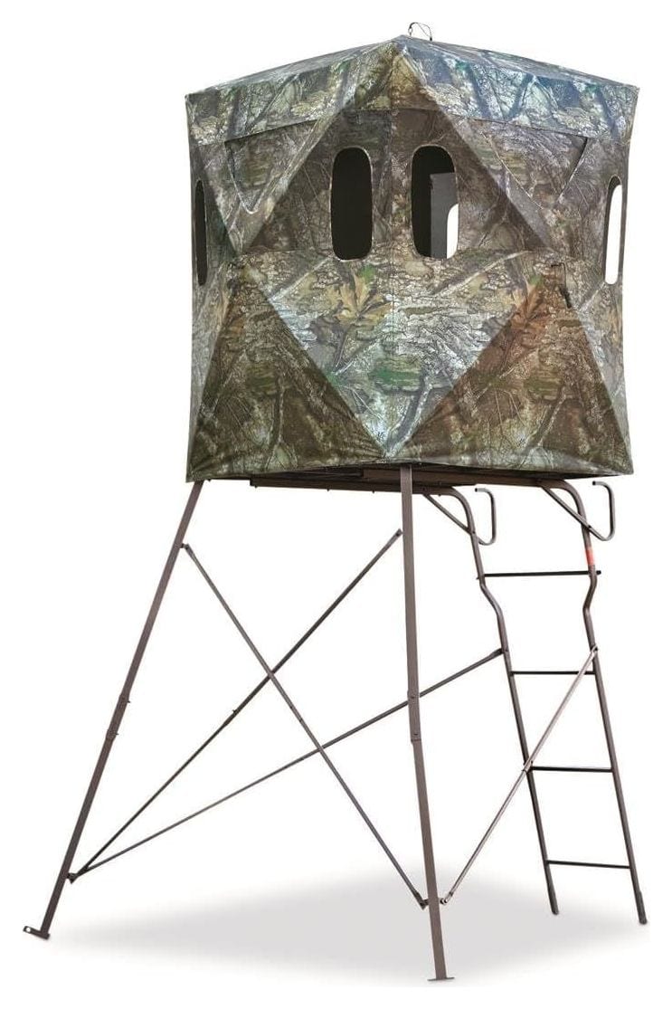 Guide Gear 6' 2-Man Tripod Tower Blind, 6 ft to platform, rated 500 lb