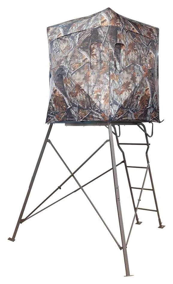 VENATIC 6' 2-Man Tripod Hunting Tower Blind, 6 ft tripod base, rated 500 lb