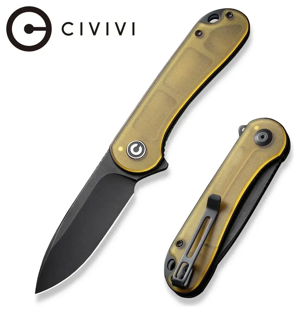 CIVIVI Elementum flipper knife with Ultem handle and D2 blade