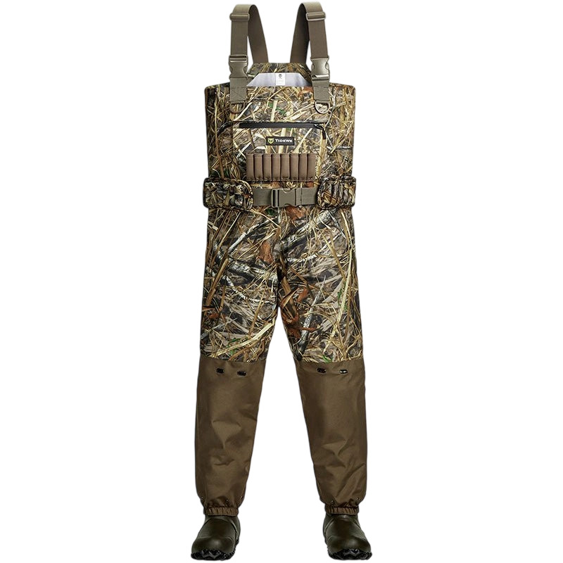 TideWe Breathable Insulated 1200g Duck Hunting Waders (Realtree Max-5)